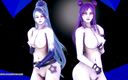 3D-Hentai Games: [MMD] (G)I-DLE - 전설적인 KDA 4K 60FPS의 라타 카이사 알몸 댄스 리그