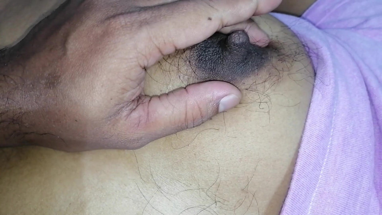 Sweety In Bed: Asian with Bushy Hairy Tits Full Body Strip Before Intense...