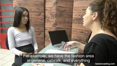 LesbianCasting: La entrevista de trabajo terminó con un orgasmo real