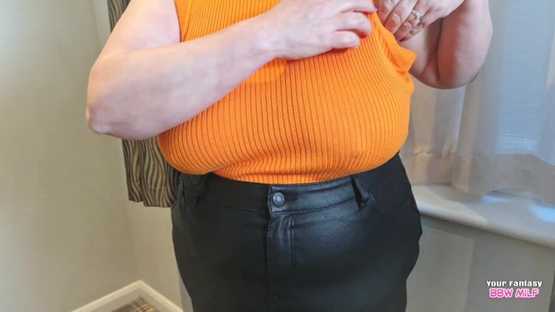 BBW_Wife: Țâțele mele mari se varsă peste tot (mamă vitregă matură matură...