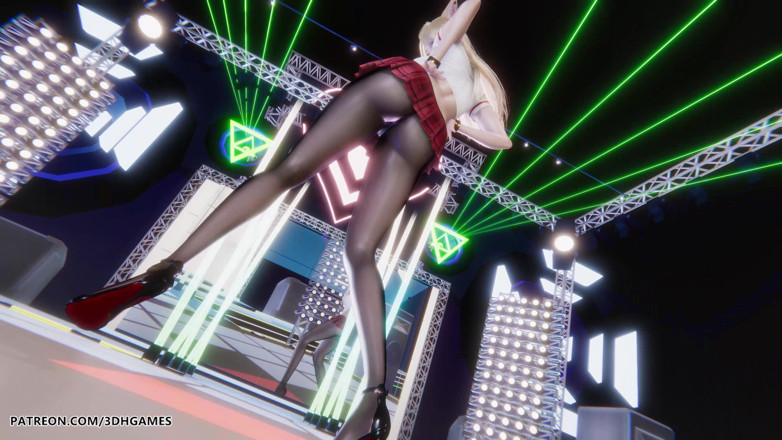 3D-Hentai Games: Aku ren - pantat - ahri striptis seksi