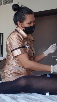 Sadistic nurse sounding and edging