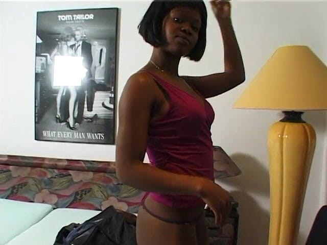 Crispy Teens: Hairy ebony teen sucks white cock