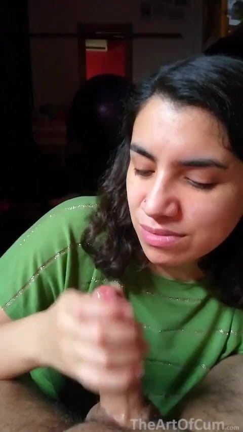 TheArtOfCum: Quickie! POV Sex oralny i lizanie spermy z rąk