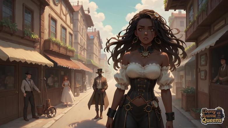 Ebony Anime Queens: Bu steampunk xxx'te kavurucu siyah kraliçe muhteşem ve doyumsuz!