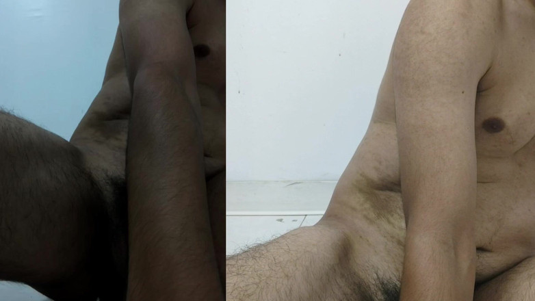 Miguelo Sanz: 毛深いラテン系男性が2アングルマスターベーションに挑戦