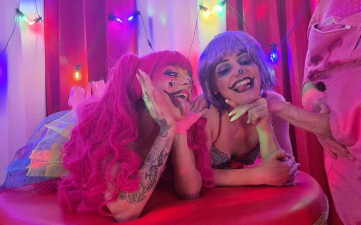 Cock Crazed Clowns: Scarlett St Claire Meets the Pink Clowns