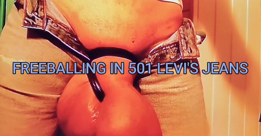Monster_Meat_: Freeballing inside levi's jeans