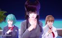 3D-Hentai Games: 2 푸트 혼 섹시한 스트립쇼 마리 로즈 타마키 미사키 Kasumi Nyotengu Doa 무수정 헨타이