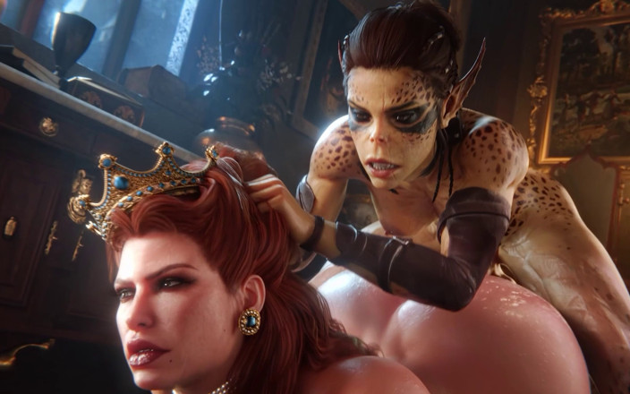 Futanari 3D: Toussaint Princess Anna Henrietta แตกในตูดโดย Futa Lae'zel - แอนิเมชั่น 3 มิติห้องหลวงส่วนตัว