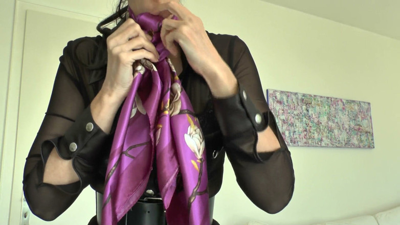 Lady Victoria Valente: Styling an Ascot-style Satin Scarf - Part 1