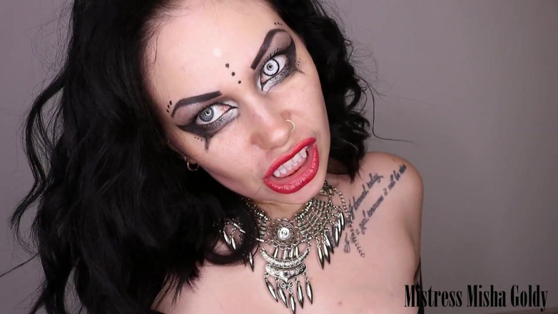 Goddess Misha Goldy: Magic lipstick trance from Voodoo witch to get your seed...