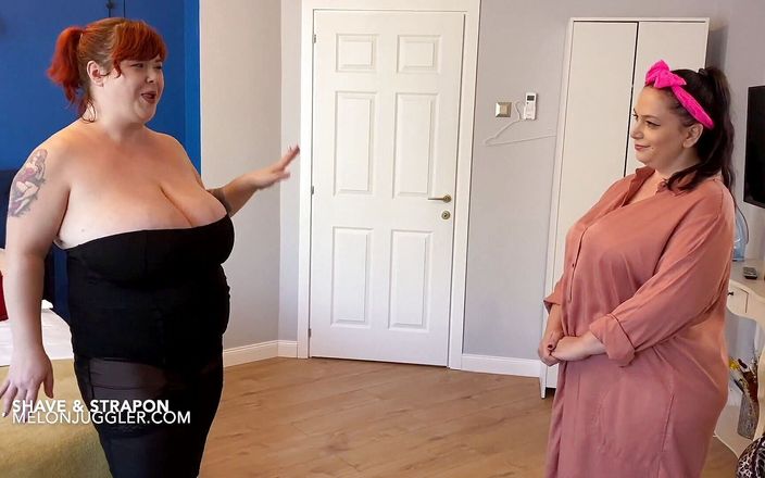 Real Plump Lesbians: BBW lesbiska rakar &amp;strapon knull