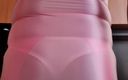 Sexy shinny clothes: Very Tight and Sexy Pink Dress and Lingerie