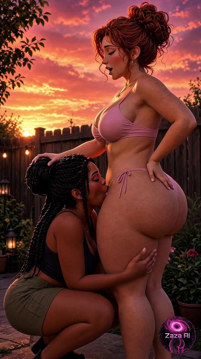 ZaZa Ai: Backyard Lesbian Deep-throat Training