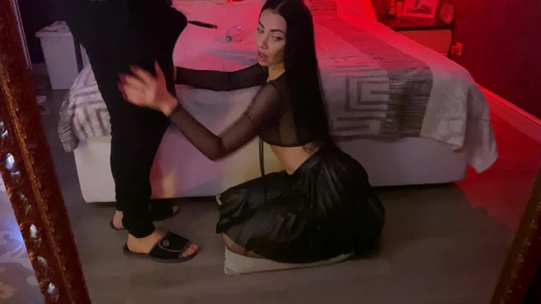 Slowly Tease: #12 She Lifted Her Short Skirt and Sucked on Her...