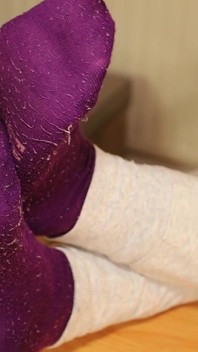 Dirty Socks & Slipper Tease - Worn Workout Look