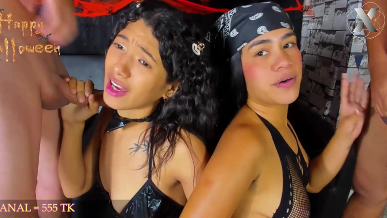 Latin bitch: Cenando con una verdura enorme