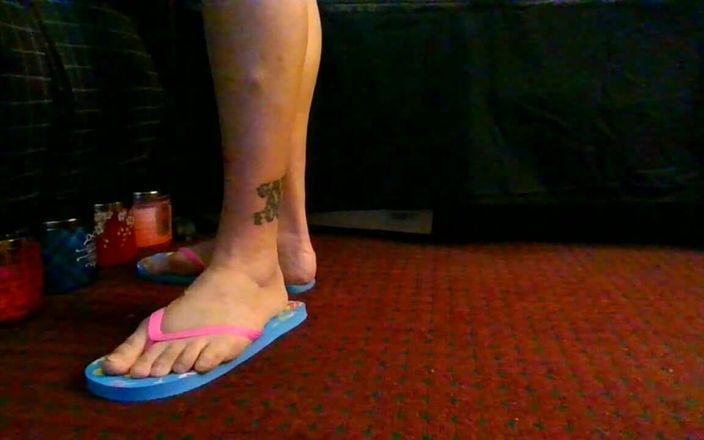 Abby Anna: Cotton Candy Flip Flop Foot Fetish