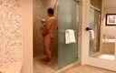 Azn Dad Man: Azjatka pełny prysznic, masturbacja i sperma