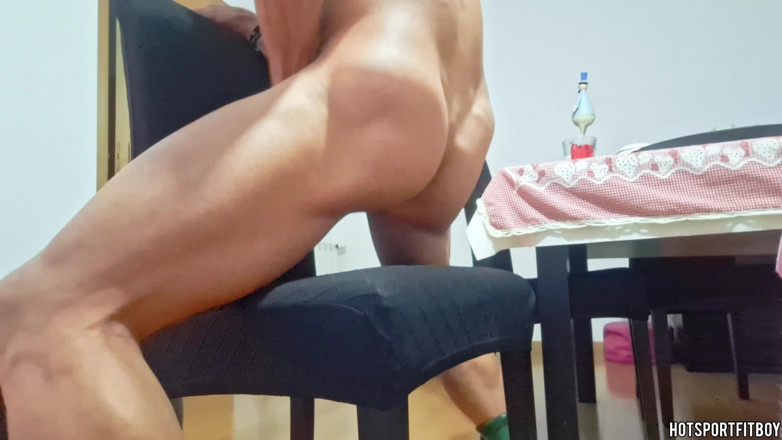 Hotsportfitboy: Amateur Stud Humps Chair with Massive Cock and Explodes
