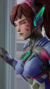 D.va Security BBC Punishment for Mischief - Double Facial Cumshot Overwatch 3D